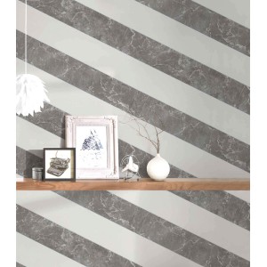 Marburg|Papier Peint pierre travertin marron et gris moderne|Imitation Marbre 2