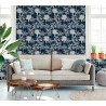 Papeldecor|Papier Peint palmera bleu gris tropical|Papier Peint