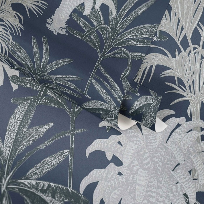 Papeldecor|Wallpaper tropical blue gray palm grove|Wallpaper