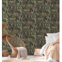 Papeldecor|Wallpaper jungle animals green background|Wallpaper