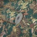 Papeldecor|Wallpaper jungle animals green background|Wallpaper