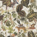Papeldecor|Wallpaper jungle plants animals white|Wallpaper