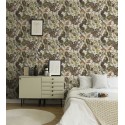 Papeldecor|Wallpaper jungle plants animals white|Wallpaper