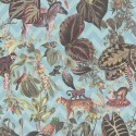 Papeldecor|Floral jungle wallpaper with cheerful animals|Wallpaper