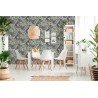 Papeldecor|Floral jungle wallpaper with cheerful animals|Wallpaper