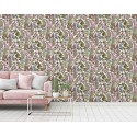 Architects Paper|Papel pintado floral alegre estilo escandinavo blanco, verde y rosa|Papel Pintado
