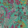 Architects Paper|Papier peint floral scandinave avec motifs dessinés fond vert|Floral