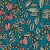 Architects Paper|Modern floral wallpaper in teal blue|Floral