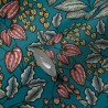 Architects Paper|Modern floral wallpaper in teal blue|Floral