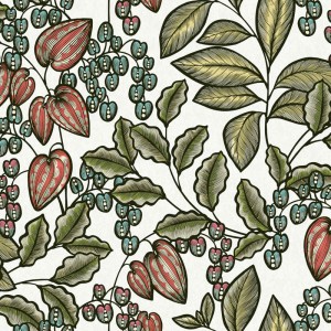 Architects Paper|Papier peint floral style nordique fond marron|Floral