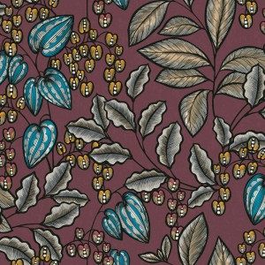 Architects Paper|Papel pintado floral estilo nórdico fondo marrón|Floral