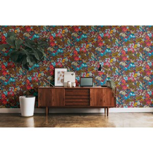 As Creation|Papel pintado rombos estilo retro rosado, beige|Retro 2