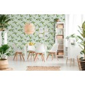 Architects Paper|Floral wallpaper with green watercolor leaves|Floral