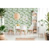 Architects Paper|Floral wallpaper with green watercolor leaves|Floral