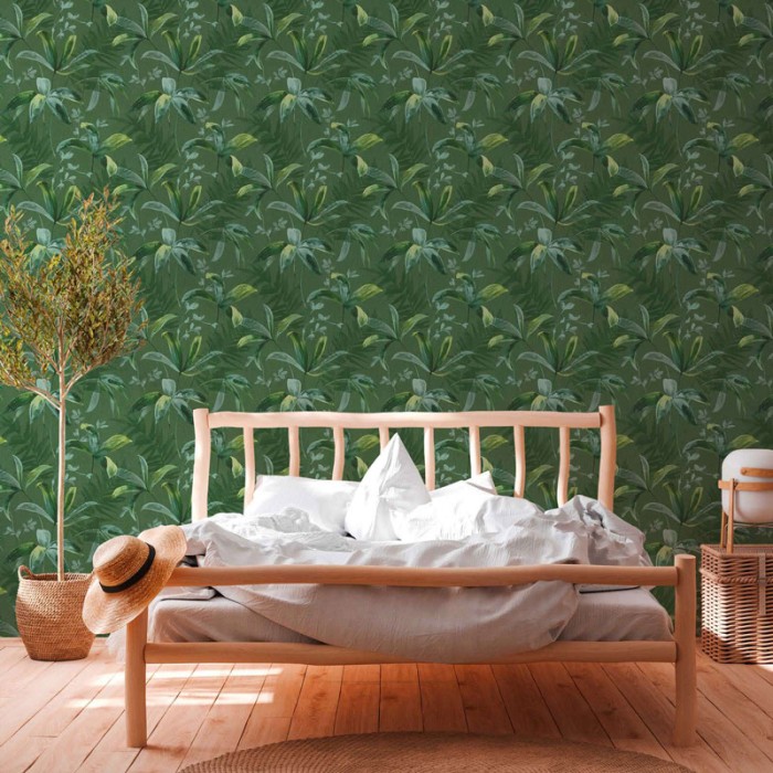 Architects Paper|Green floral wallpaper with watercolor effect|Floral
