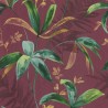 Architects Paper|Aquarell-Blumentapete mit bordeauxrotem Hintergrund|Blumen