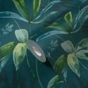 Architects Paper|Papier peint floral aquarelle vert et bleu|Floral
