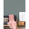 Architects Paper|Teal blue woven wicker-effect wallpaper|Raffia Imitation