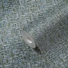 Architects Paper|Teal blue woven wicker-effect wallpaper|Raffia Imitation