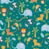 As Creation|Wallpaper green children's wallpaper with jungle animals|Children's