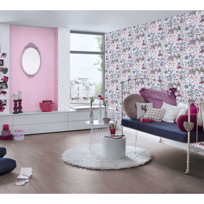 As Creation|Tapete Kinderzimmer rosa Waldtiere|Kindertapete