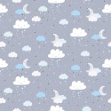 As Creation|Papier Peint pour chambre d'enfant grise avec des nuages|Enfants