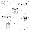 As Creation|Papier Peint pour enfants à pois avec des animaux|Enfants