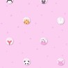 As Creation|Papier Peint pour enfants étoiles et animaux fond rose|Enfants