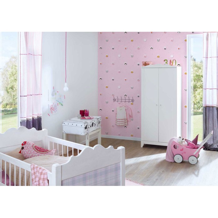 As Creation|Tapete für Kinder mit Sternen und Tieren auf rosa Hintergrund|Kindertapete