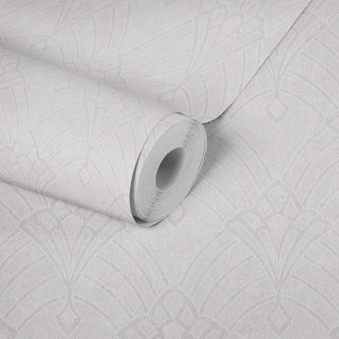 As Creation|Wallpaper Art Deco cream white plaster texture|Art Deco