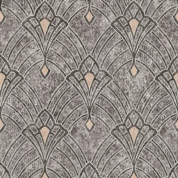 As Creation|Papel Pintado estilo Art Deco negro brillo|Art Deco
