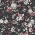 As Creation|Tapete Vintage-Ölgemälde von schwarzen Blumen|Tapeten