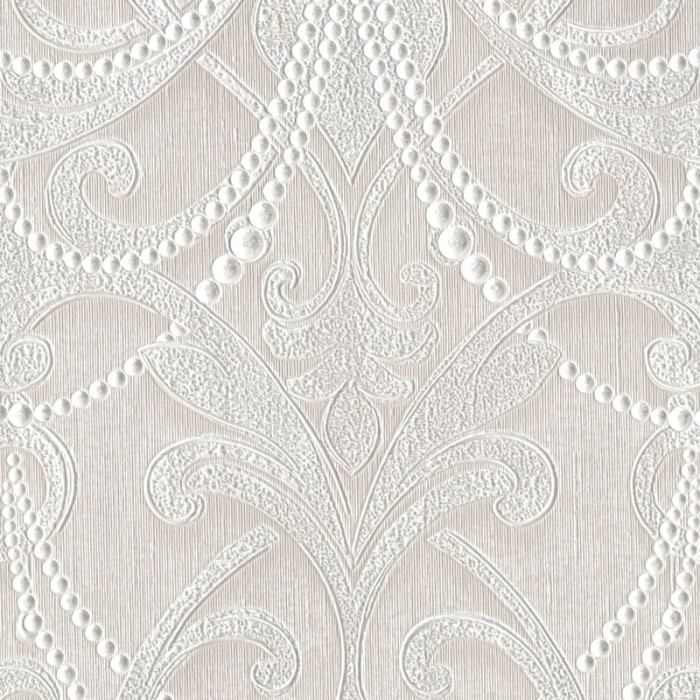 Papel Pintado damasco candelabros y perlas color champan - As Creation Mata Hari 380962