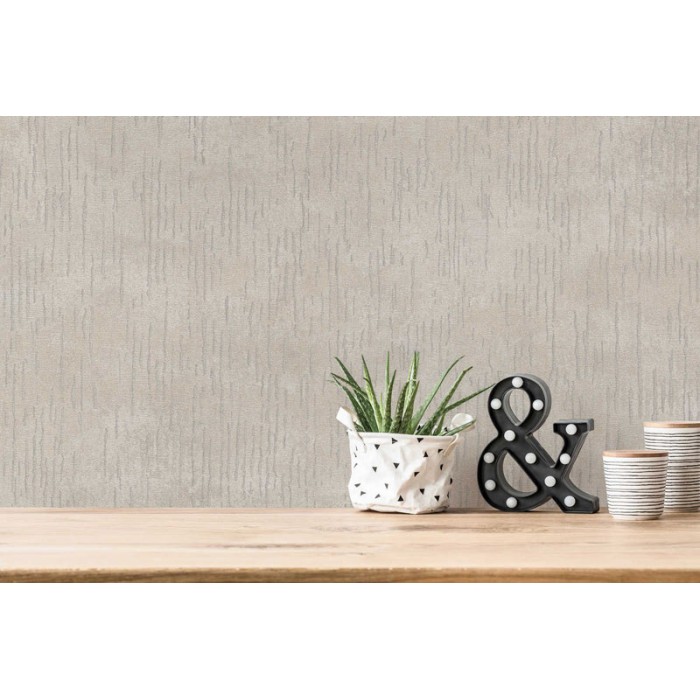 As Creation|Tapete beige mit gestreifter Wandeffekt|Tapeten