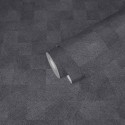 As Creation|Wallpaper modern dark gray shiny squares|Checkered