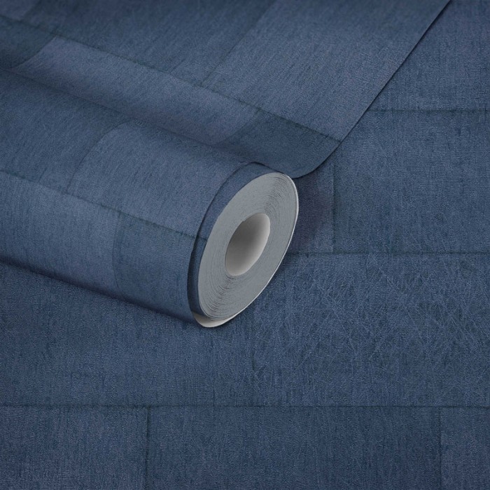 Papel Pintado bloques hormigón mampostería azul - As Creation Titanium 3 382015