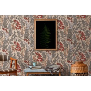 Papeldecor|Moderne Tapete Textiloptik afrikanischer Stil violett|Tapeten 2