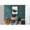 Papeldecor|Wallpaper floral modern teal|Wallpaper