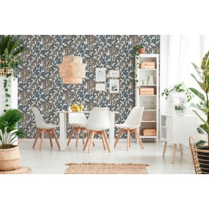 Casadeco|Scandinavian floral wallpaper in white with bare winter branches|Scandinavian 2