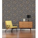 Papeldecor|Tapete Modernes Blätterdesign Taupe|Tapeten