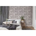 Papeldecor|Papier peint motif floral dessiné beige grisé et blanc crème|Papier Peint