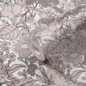 Papeldecor|Papier peint motif floral dessiné beige grisé et blanc crème|Papier Peint