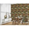 Papeldecor|Mustard yellow wallpaper with minimalist trees|Wallpaper