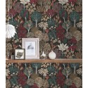 Papeldecor|Papier peint arbres et feuilles modernes sur fond noir|Papier Peint
