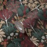 Papeldecor|Papier peint arbres et feuilles modernes sur fond noir|Papier Peint