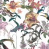 Papeldecor|Romantische Blumentapete mit Kolibris|Tapeten
