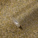 Papeldecor|Papier peint imitation tissage en osier ou raphia naturel|Papier Peint
