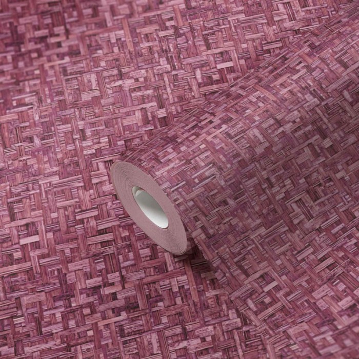 Papeldecor|Papier peint motif d’osier tressé couleur pourpre|Papier Peint