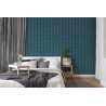 Papeldecor|Papier peint moderne motif diamant vert turquoise|Papier Peint