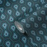 Papeldecor|Papel pintado moderno patrón diamante verde turquesa|Papel Pintado